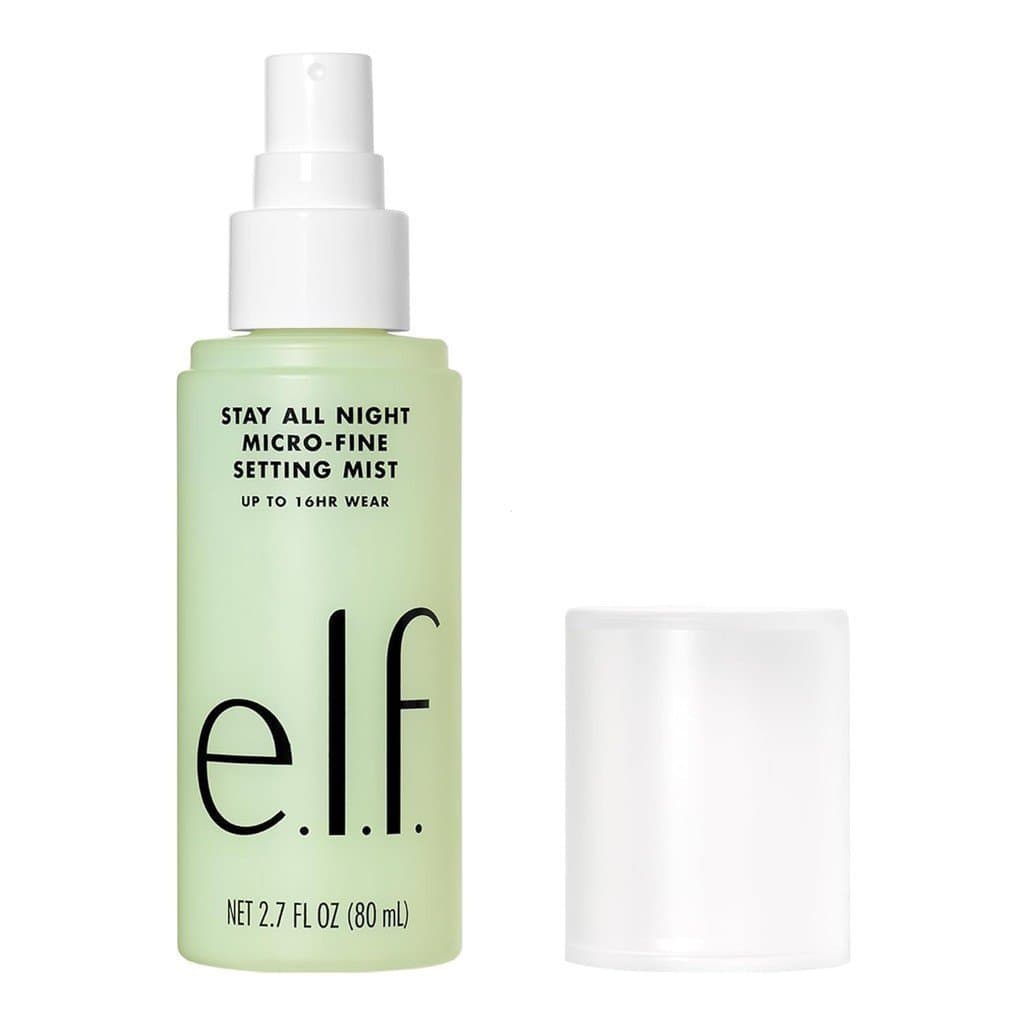 Elf Stay All Night Micro Setting Spray, hidratante e refrescante, oferece 16 horas de fixação da maquiagem, fórmula vega