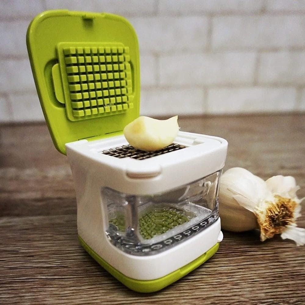 Espremedor De Alho Dupla Face , Manual 2 Em 1 Mini Prensa , Triturador De Vegetais Portátil De Plástico