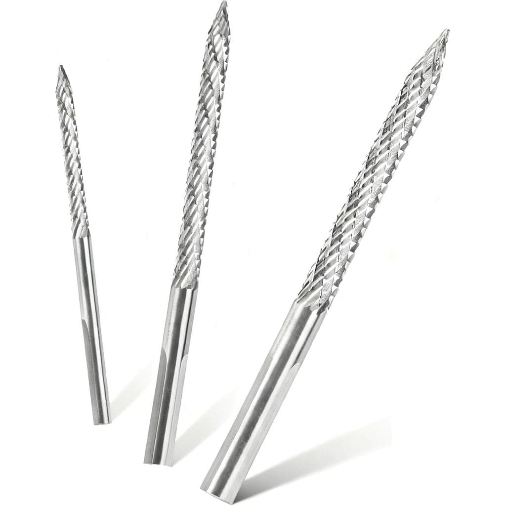 Brocas para Reparação de Pneus, Kit Profissional de 3 Peças com Tamanhos de 1/8”, 3/16” e 1/4”, Aço de Alta Velocidade p