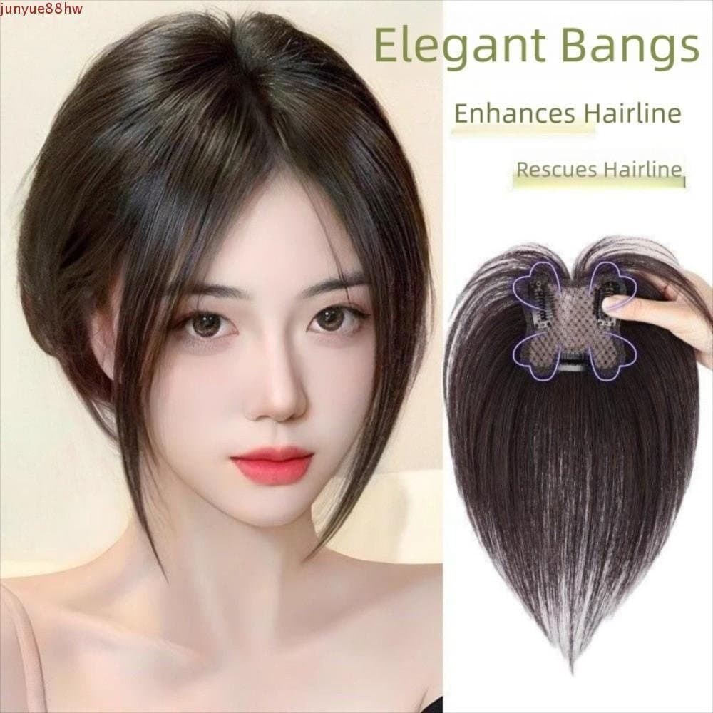 JUNYUE Perucas De Cobertura De Cabelo Com Franja , Clipe Na Extensão Do , Sintético , Peças Franjas Naturais