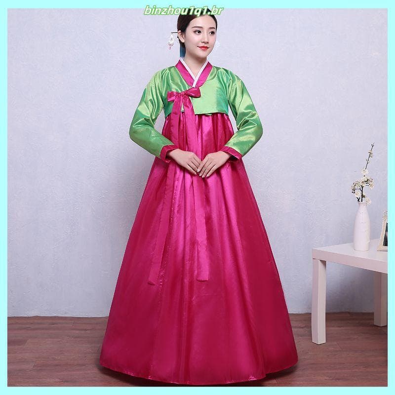 Novo traje coreano melhorado Hanbok traje coreano feminino adulto fresco traje Daeongjin traje de dança étnica