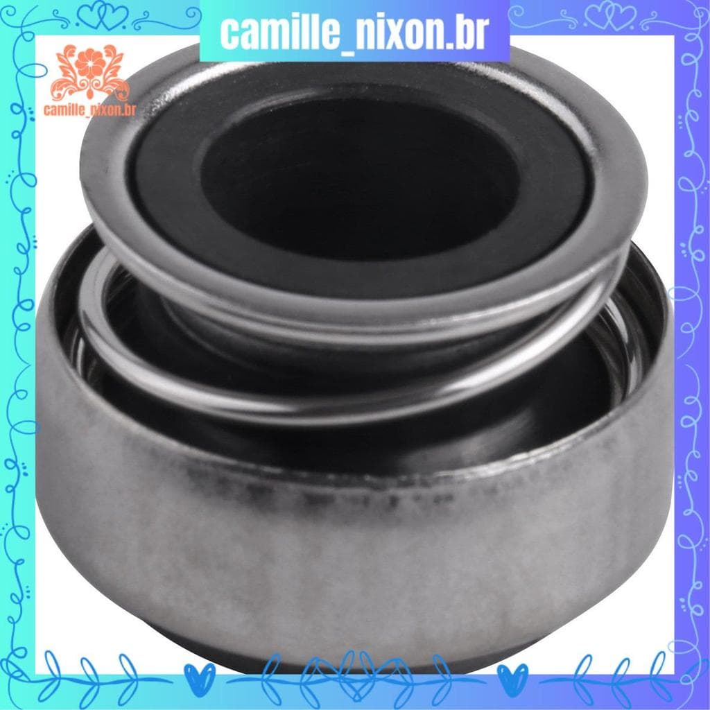 [camille_nixon.br] Selo Mecânico Da Bomba De Fole De Borracha Com Mola Enrolada De 12 Mm 301-12
