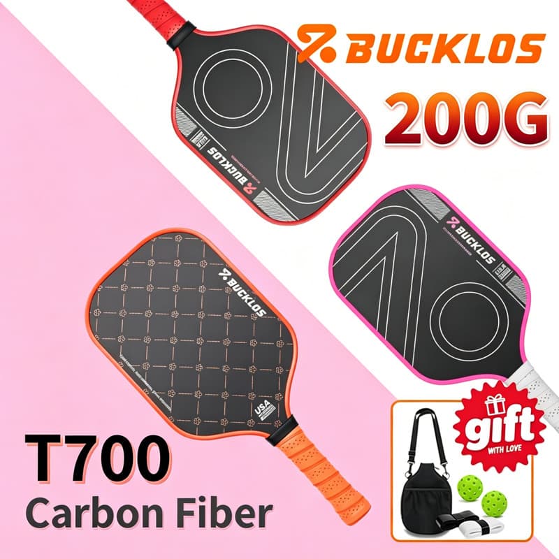 BUCKLOS T700 Remo De Pickleball De Fibra De Carbono Com Bolas E Bolsa Conjunto De Leve Pás Para Jogadores Iniciantes