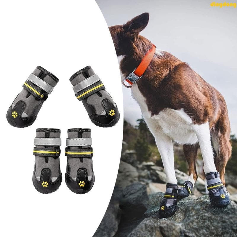 Pet11 4 Peças Sapatos Para Cães Protetores Respiráveis À Prova D Calçados Design Antiderrapante