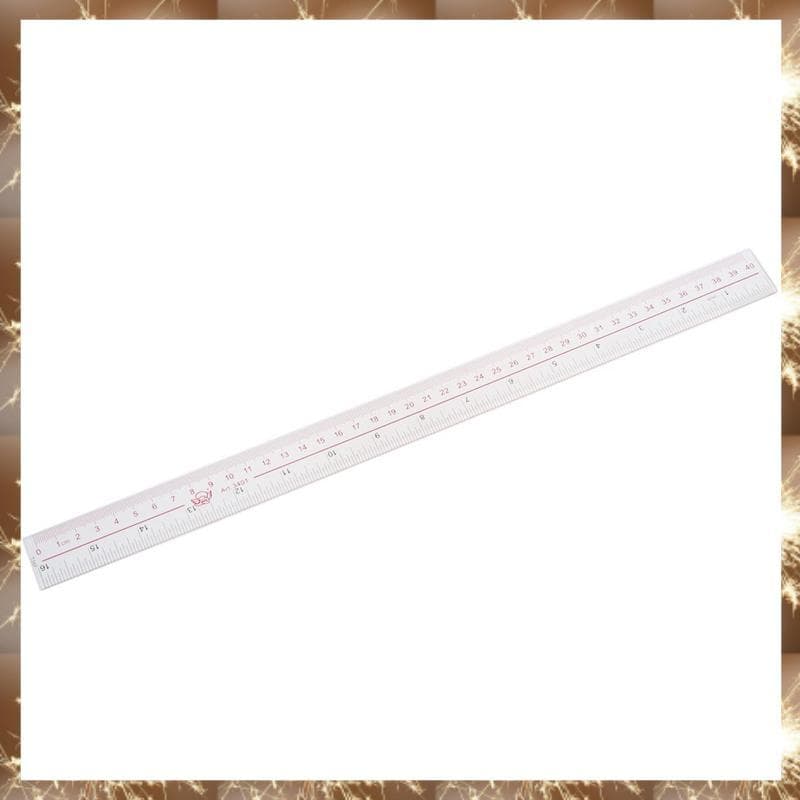 (Div 40cm 16 Polegadas De Comprimento Mede Régua De Borda Reta De Plástico Transparente