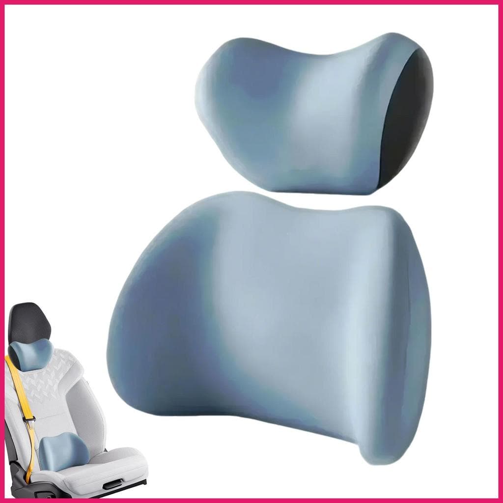Assento De Carro Encosto De Cabeça Pescoço Resto Almofada Volta Alívio Removível Capa Ergonômica Apoio Lombar Travesseir