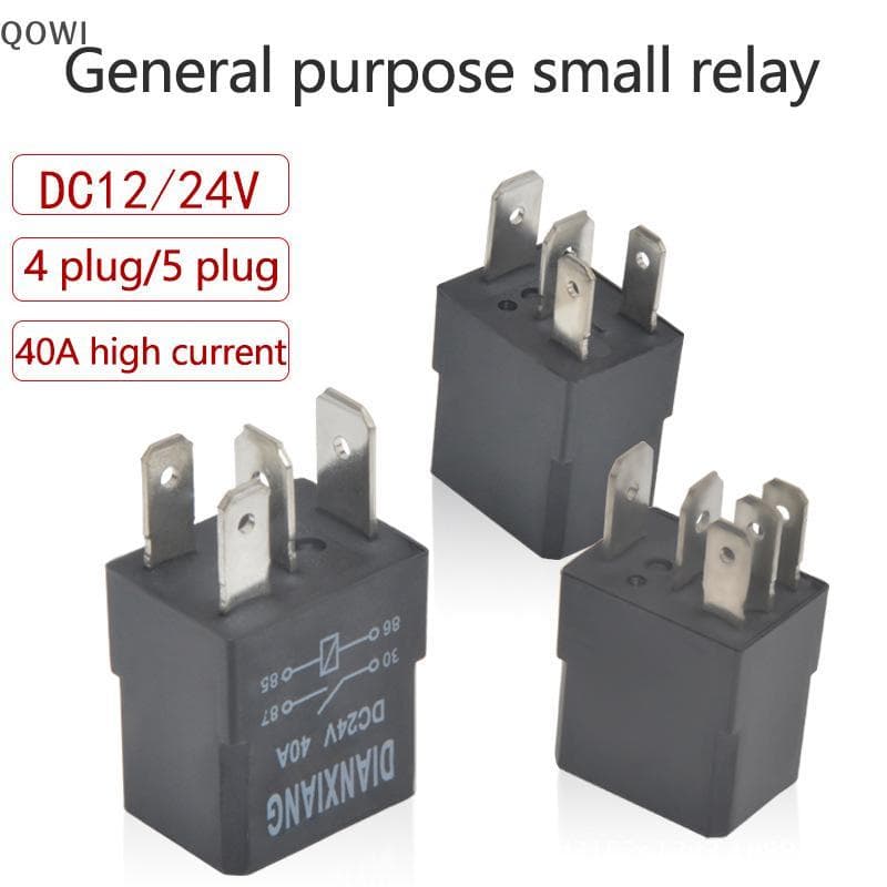 qo Relé Automotivo 40A 12V/24V 4 Pinos 5 Pequeno Controlador De Iluminação De À Prova D'água br