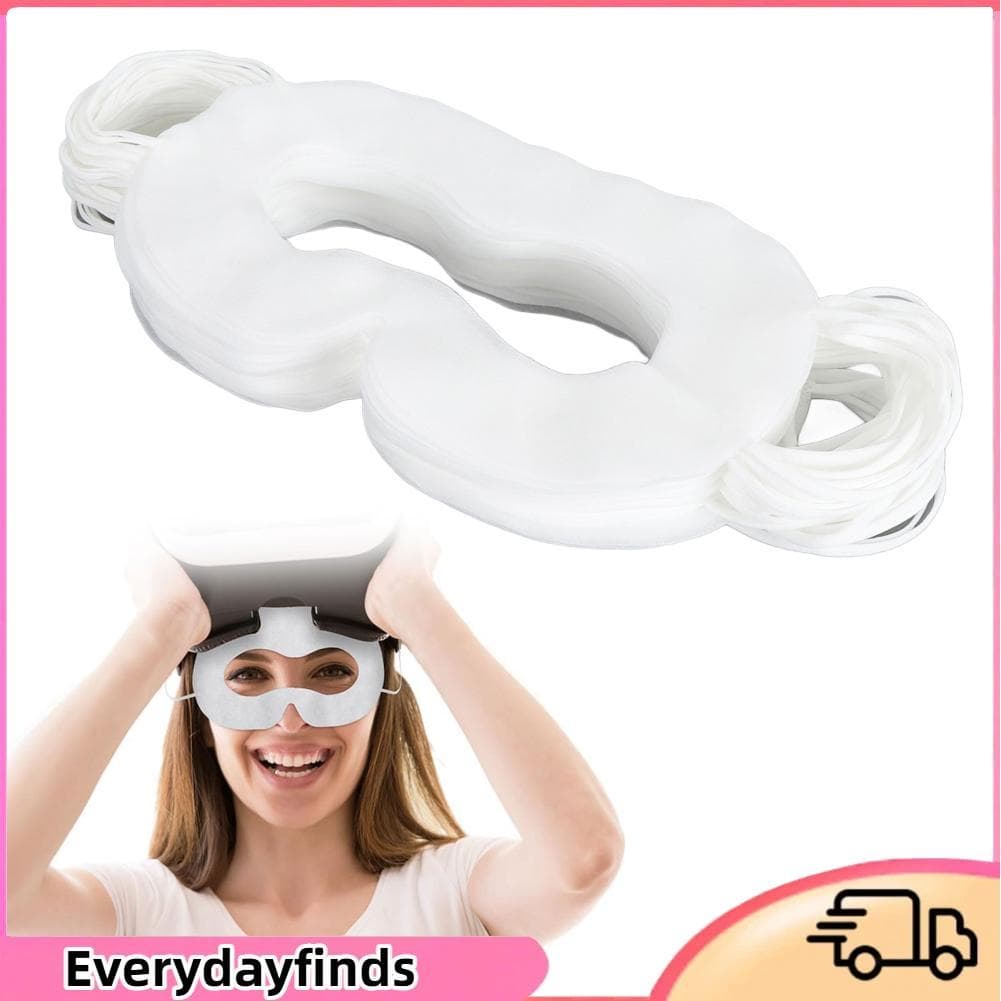 Everydayfinds-br Everydayfinds-br 50pcs VR Sweat Cover Protetor de higiene descartável respirável com cordão branco