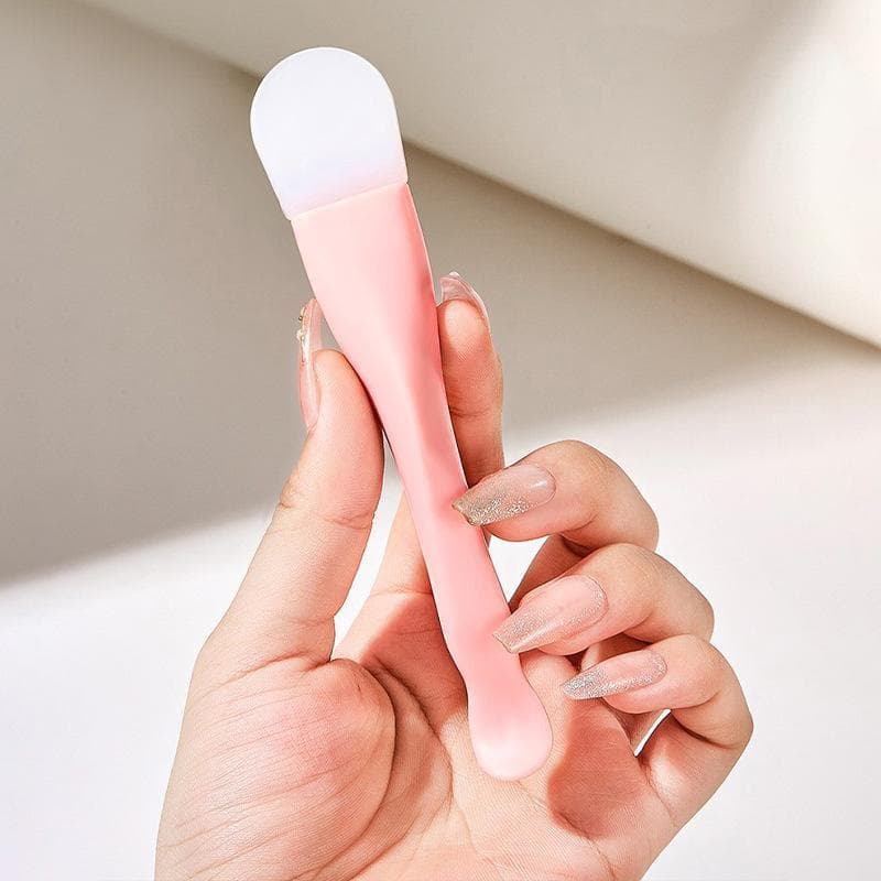 (WHDR) Escova De Máscara De Silicone De Ponta Dupla Espátula Raspador De Limpeza Facial Reutilizável Aplicador De Lama F