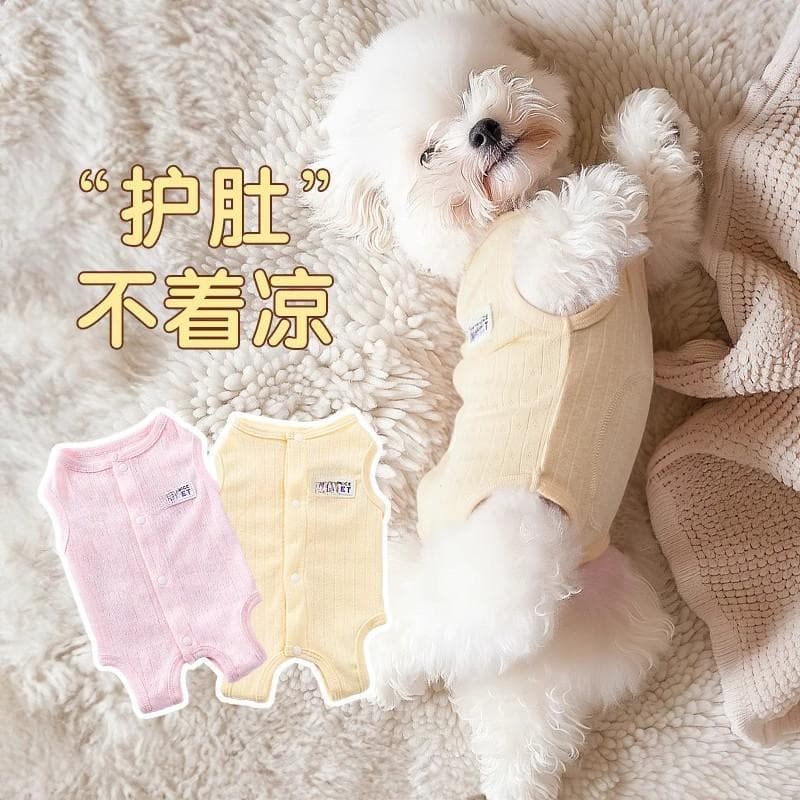 Roupas para cães verão novo estilo proteção da barriga ar condicionado roupas para casa roupas anti-lamber Pet teddy Bic