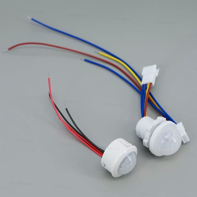AC 220v Ou DC 12V 24V PIR Sensor De Movimento Infravermelho Lâmpada Automática Detector De Corpo Humano Luz IR BR27B2