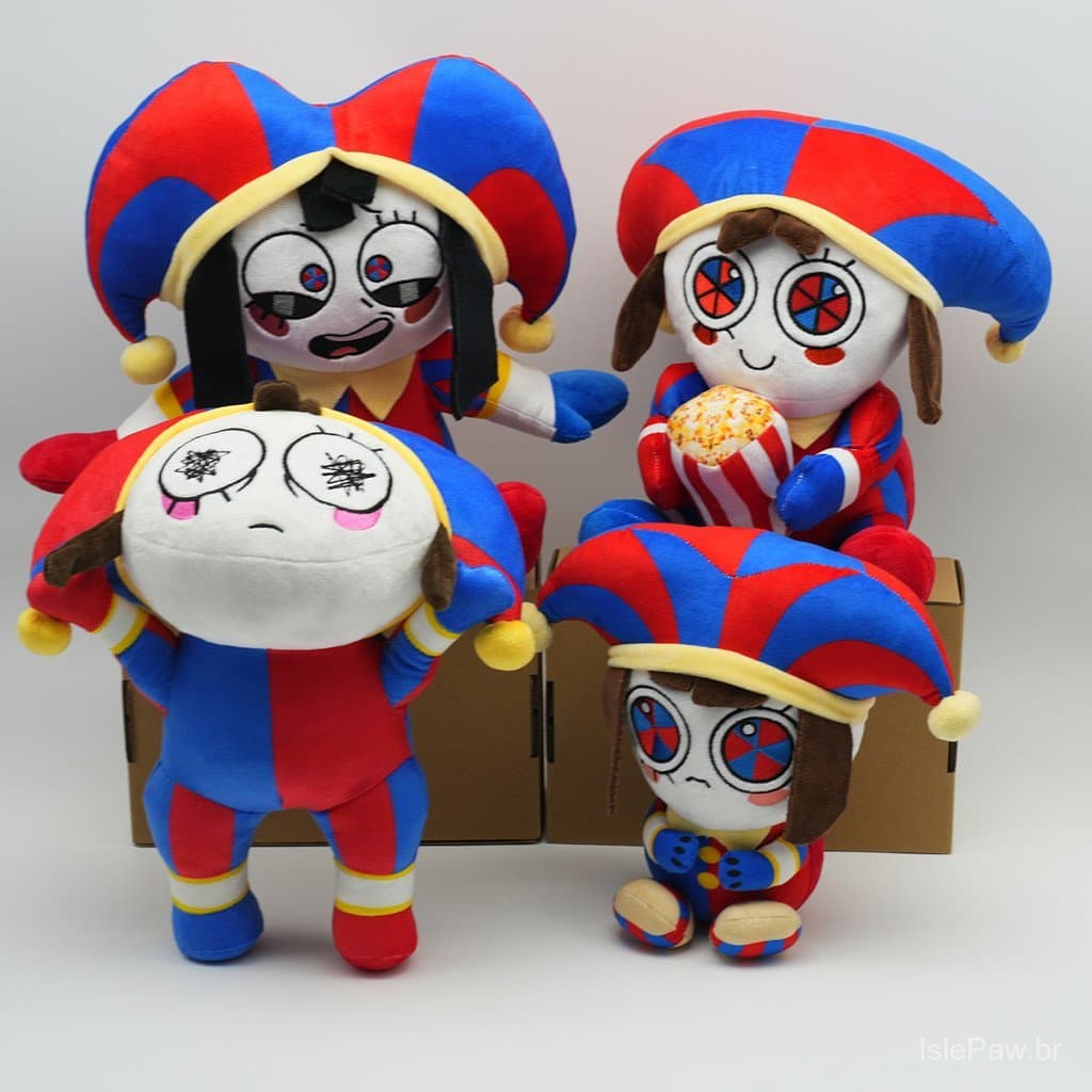 Peluche O Incrível Circo Digital Pomni, Boneco Palhaço Brinquedo de Pelúcia, Sapo, Presente Infantil Colecionável