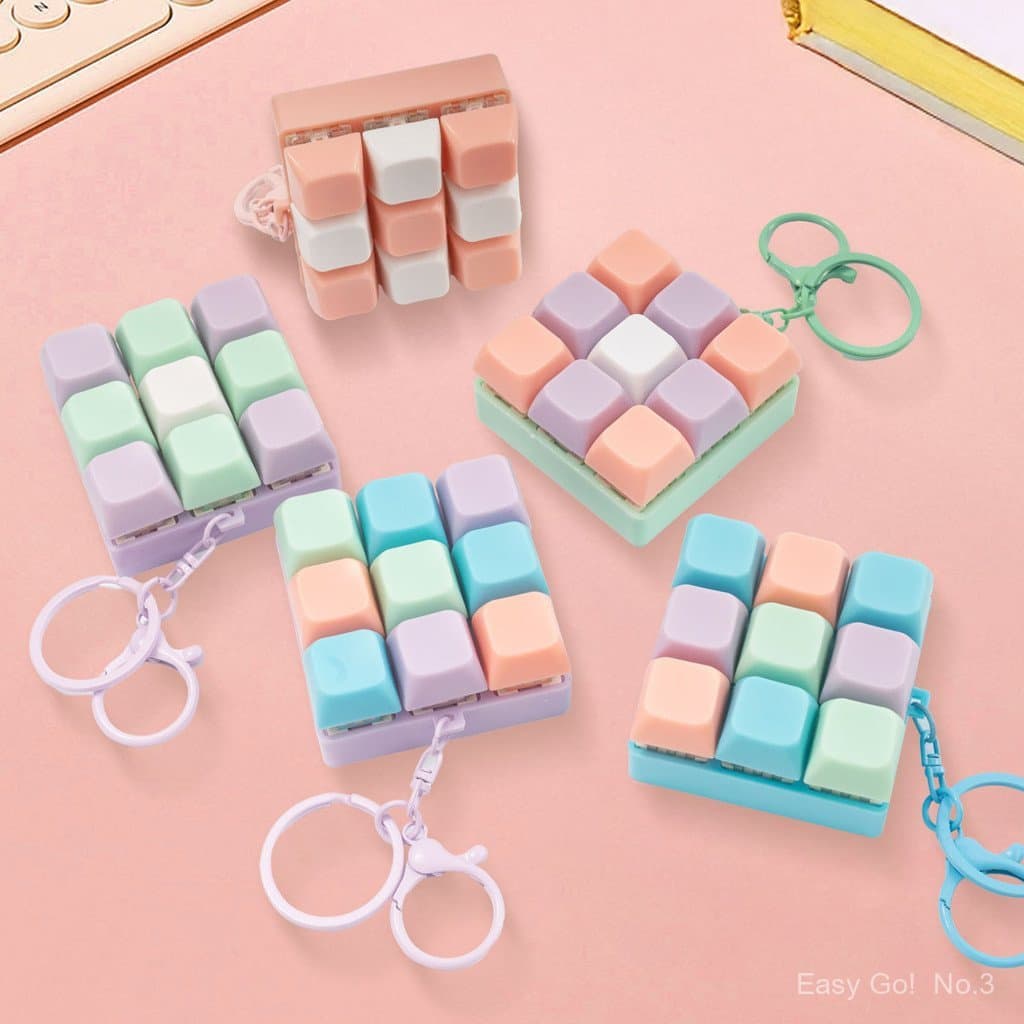 Fidget Descompressão 9 Teclado Chave Brinquedo Para Adultos Brinquedos Antiestresse Meninos Meninas Anti Estresse Dedo J