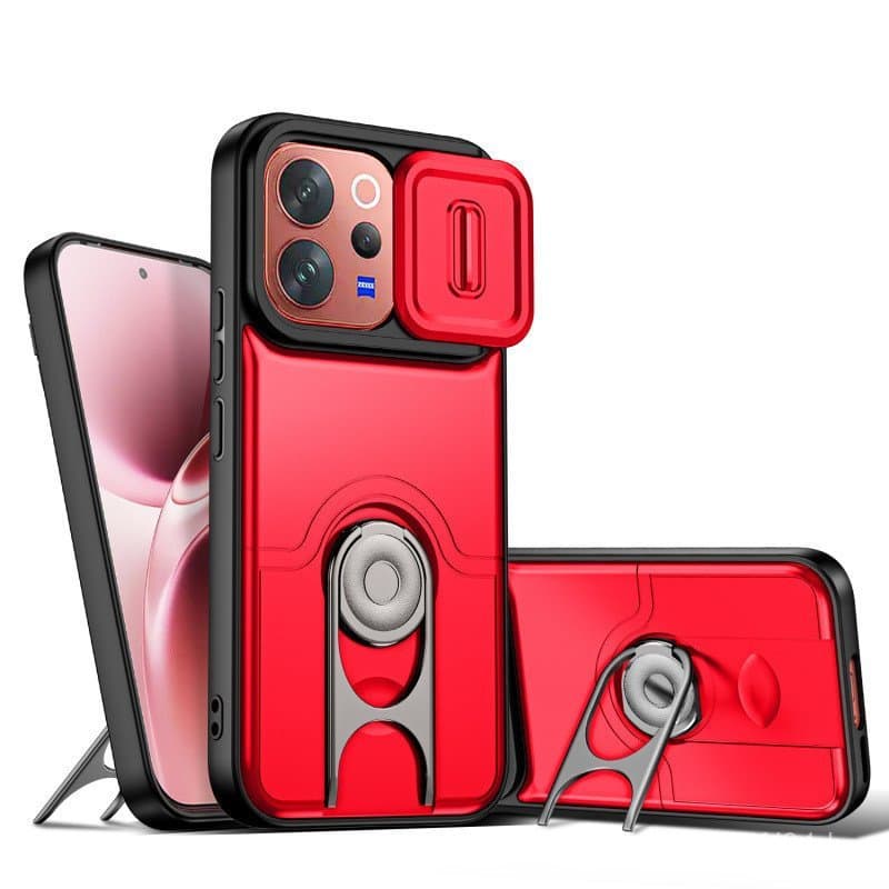 360 °   Capa com Suporte Rotativo para VIVO X300 Pro X300 V70 5G V70 FE V60 Y500i, Capa Deslizante para Câmera, Capa Pro