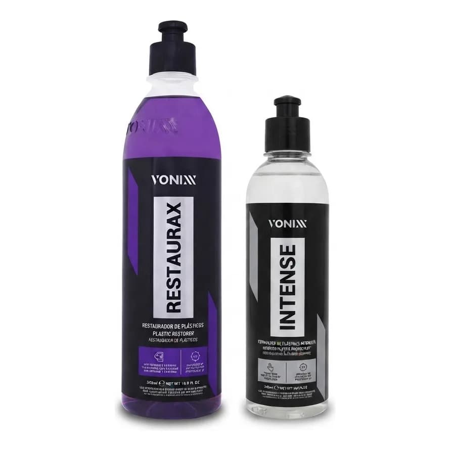 Kit Restauração De Plásticos Vonixx Intense Restaurax Interno Externo Revitalização de Plástico