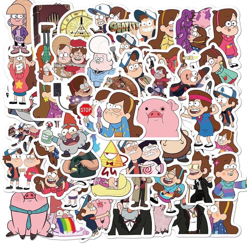 50 Unidades De Adesivos De Anime Gravity Falls