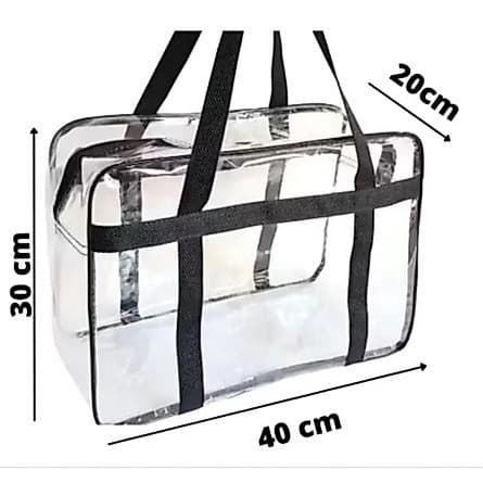 Bolsa Cristal Transparente p/Maternidade praia.G,020 Novidade