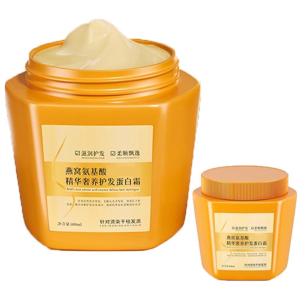 XIRUJNFD Essência de Aminoácidos, Creme de Proteína Capilar Nutritivo de Luxo, 500ml, Condicionador Hidratante e Reparad