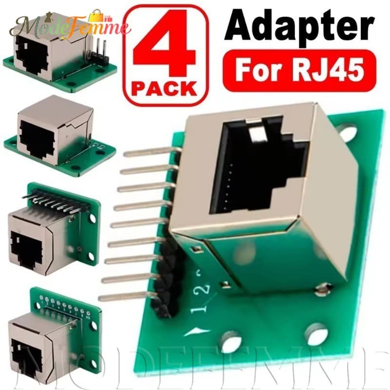 [À Venda] Adaptador De Porta Ethernet Rj45-Placa De Fuga Direta De 8 Pinos-Modular De Expansão De Teste De Rede-Anti-Int