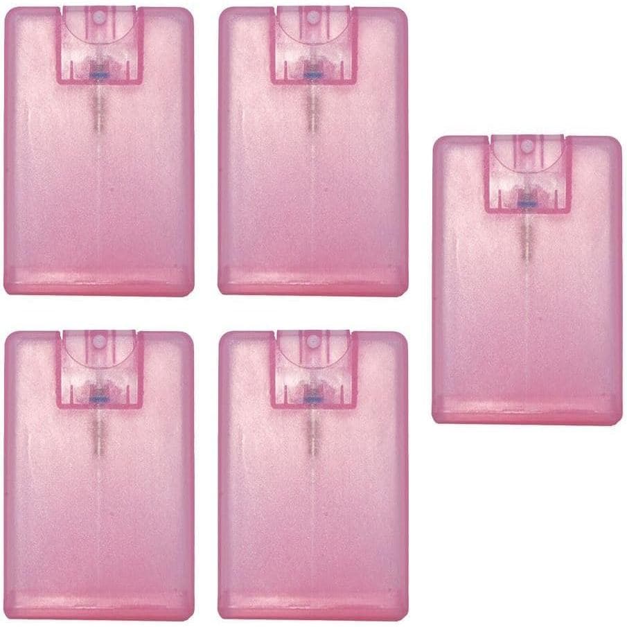 5 Frascos Spray Tipo Cartão Rosa de 20ml/0,67oz, Recarregáveis, Atomizador de Perfume, Frasco Portátil com Névoa Fina, F