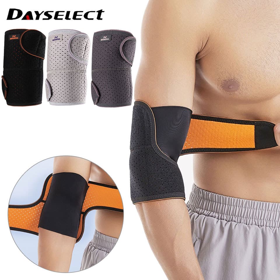 DAYSELECT 1 Peça Ajustável Cotovelo Cinta Absorção De Choque Fitness Fixo Estável Esportes Envoltório Guarda