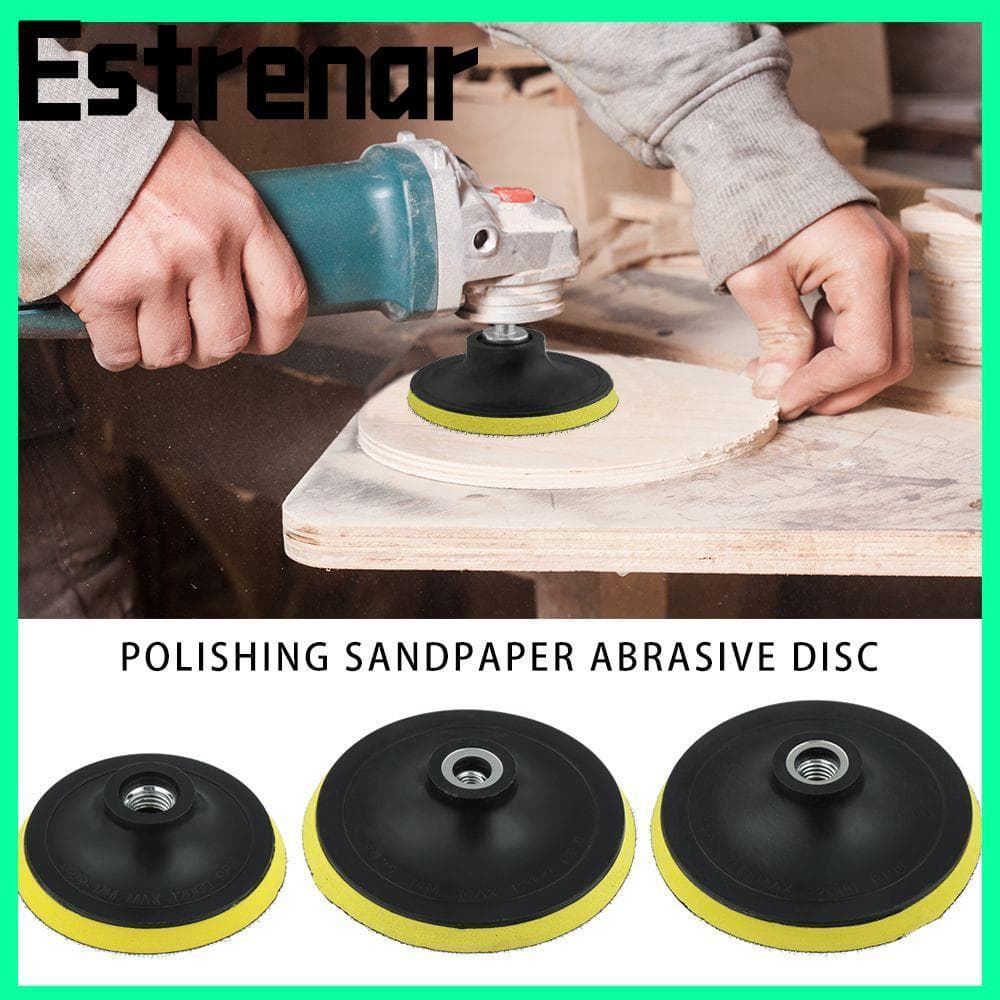 ESTRENAR Disco soporte Pad M10/M14/M16 3/4/5 " Lixa De Polonês De Feltro Autoadesiva
