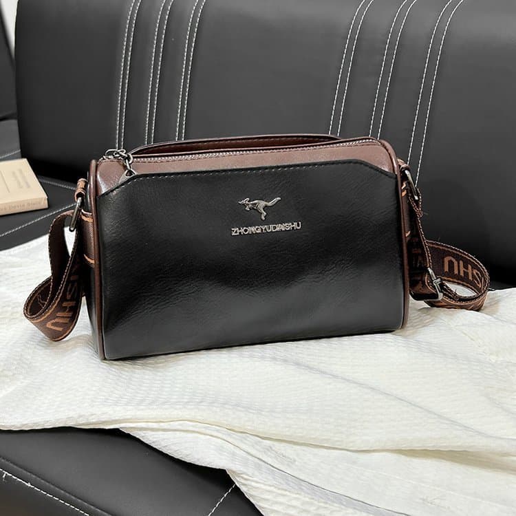 Alça De Ombro Larga Feminina Bolsa Quadrada Vintage Patchwork Cor Crossbody