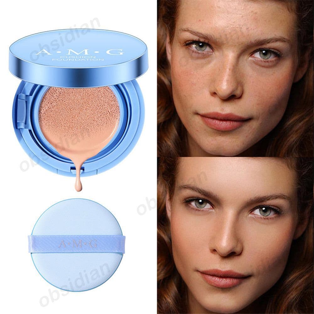 Base Líquida AMG Soft Light Delicada e Adequada para Beleza 15g Nude Air Cushion Cream Clear Makeup Effect Water