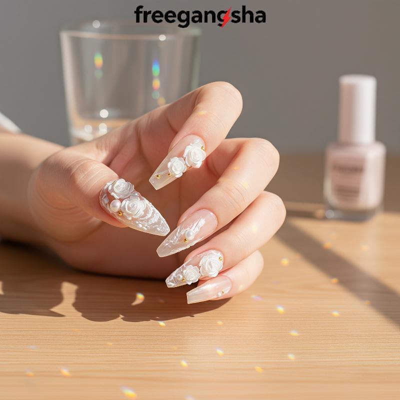 [FRE] Aurora Camellia Nail Art Strass 90 Pcs Resina Acrílica De Alta Qualidade Para Iniciantes Unhas Aluno DIY Ferrament