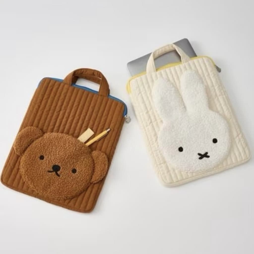 Roupas de algodão fofas de desenho animado estilo de cooperação de pelúcia coelho 37cm 40cm bolsa à prova de choque port