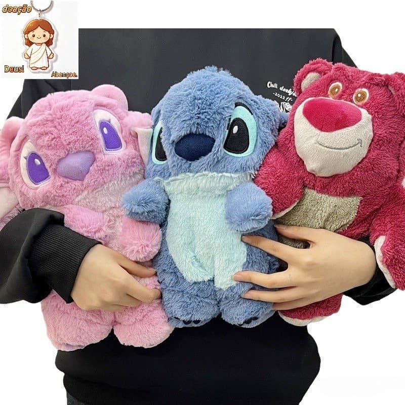 Angel  Winter Cute Plush Doll Doll Injeção de Água para Estudantes Meninas Estudantes Saco de Água Quente Saco de Água