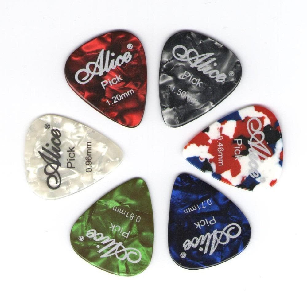 5 Peças Palhetas De Celulóide Coloridas , Palheta De Guitarra Aleatória De Cor Mista , Espessura 0.46-1.5