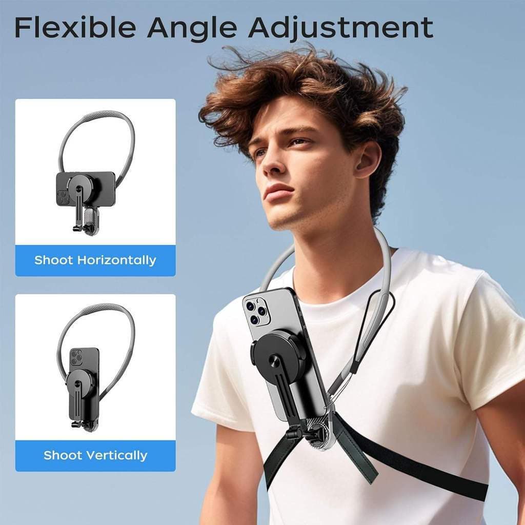 Esportes Primeira Pessoa 360 Suporte De Tiro Do Telefone Nova Condição Câmera Pescoço Montagem Com Peito Fixo Flexível E