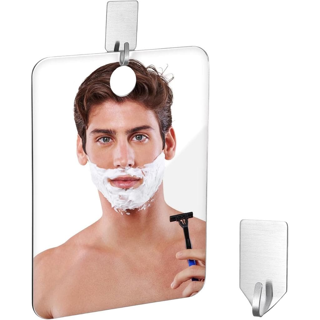 Espelho de Chuveiro de Plástico, Espelho de Viagem de Acrílico Inquebrável para Barbear, Ideal para Camping, Viagens, Ba