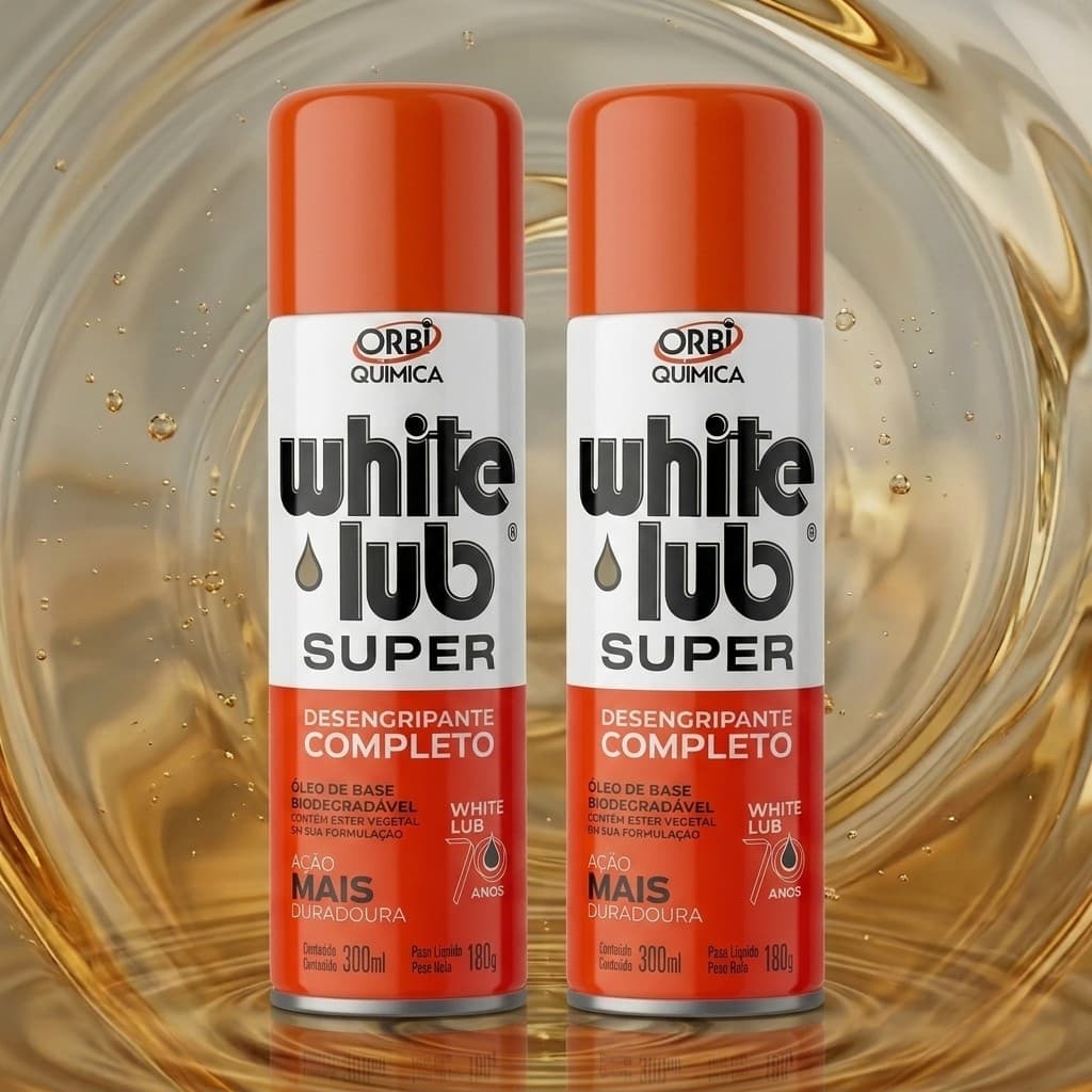 Kit 2 Lubrificante White Lub Super Orbi 300ml Desengripante Multiuso Uso Automotivo Industrial