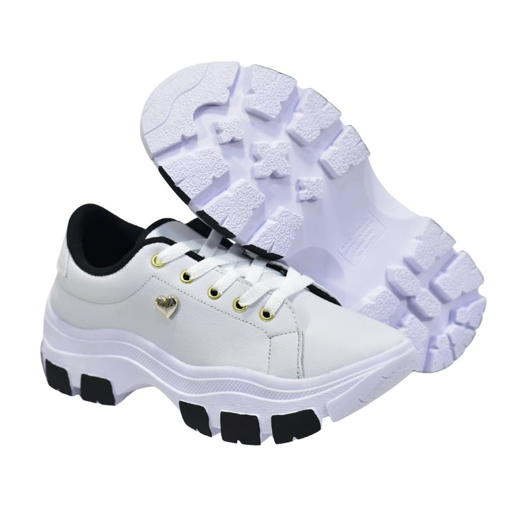NRSTTORE LANÇAMENTO  Tênis Plataforma Casual Sola Alta FemininoConfortável Super Promoção Lançamento Tênis Casual BRANCO
