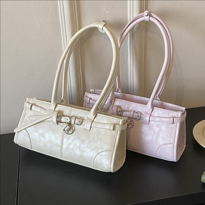 Bolsa feminina de nicho transfronteiriça, nova coleção primavera 2026, bolsa de ombro casual versátil com toque requinta
