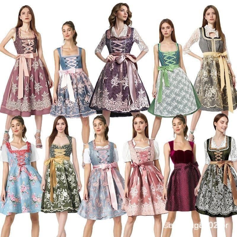 Vestido de Cosplay de Empregada de Cervejaria Bávara para Apresentações Teatrais Femininas no Oktoberfest de Munique WVM