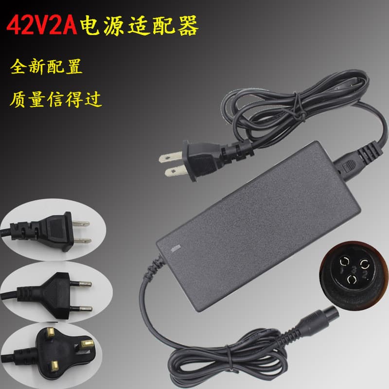 Carro elétrico balanceado 42V2A carregador Torque adaptador de carro monociclo bateria lítio carga rápida inteligente