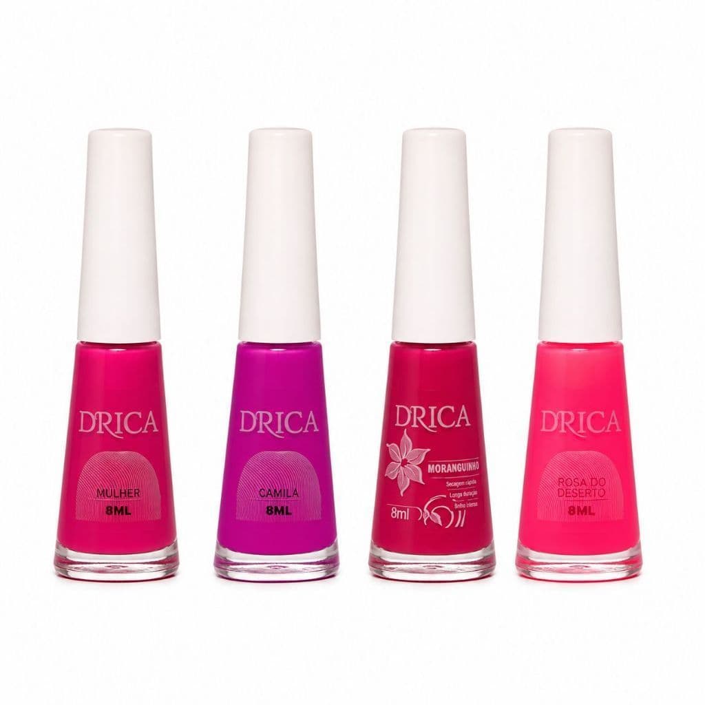 Kit C/4 Esmalte Drica Tons Rosa