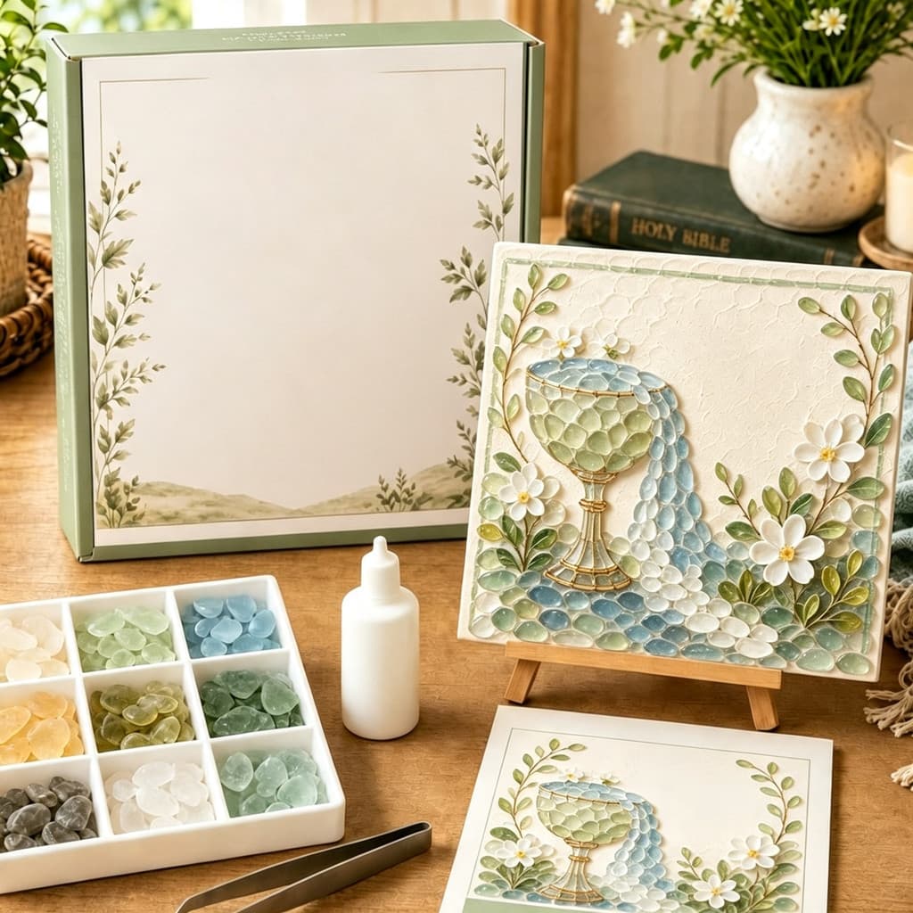 Conjunto De Arte Em Vidro Marinho Com 9 Designs-Decoração De Parede Mosaico DIY Citações De Levantamento Para Artesanato