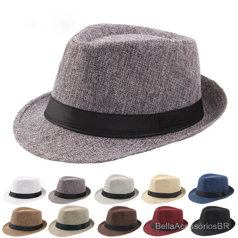 Moda Aba Larga Masculino Chapéu De Palha Feminino Verão Cor Sólida Fedoras Jazz Boné De Sol Ao Ar Livre Casual Panamá Co
