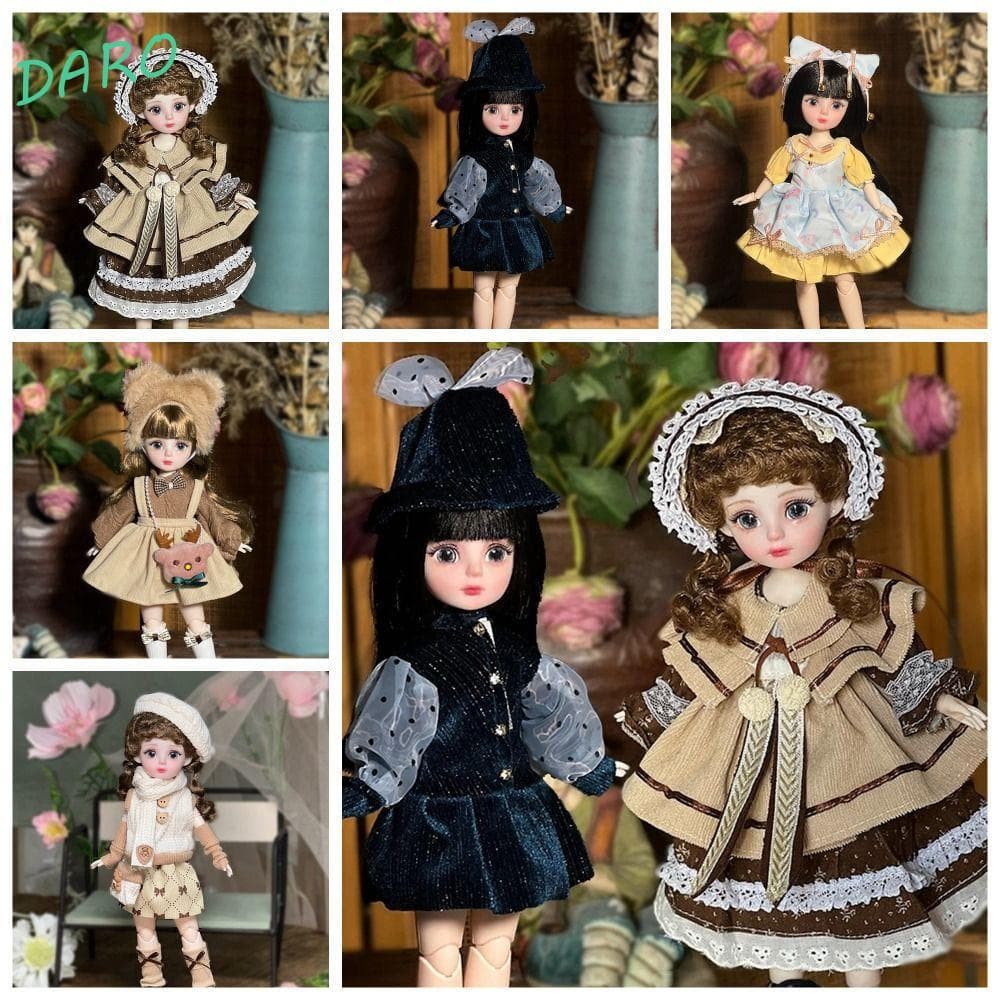 DARO 1 Conjunto De Bonecas Bjd De Princesa , Olhos Atraentes De Cabelo Longo , Boneca De 30 Cm Com Roupas , Anime