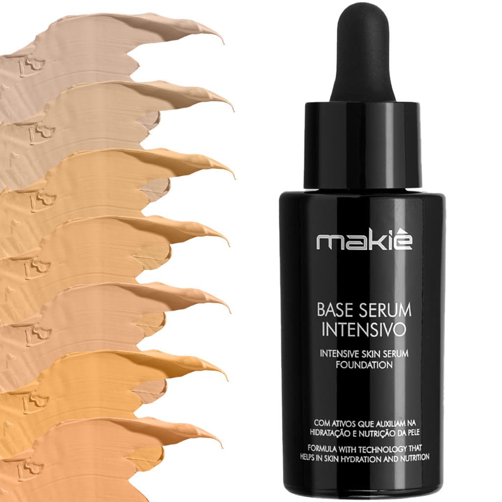 Base Serum Intensivo Makiê Pele Natural Cobertura Média Confortável Longa Duração