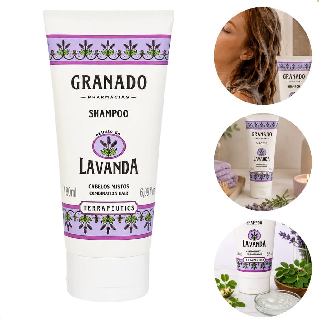 Shampoo Granado Lavanda 180ml Controle De Oleosidade E Frizz