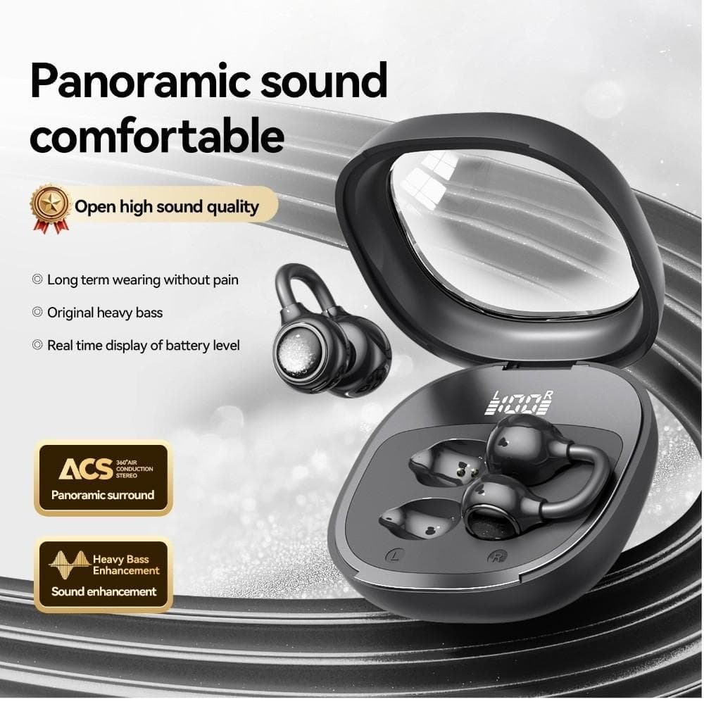 Fones De Ouvido Bluetooth , Intra-Auriculares Sem Fio Com Som Hi-Fi , Espelho De Maquiagem , Design Minimalista , Fone C