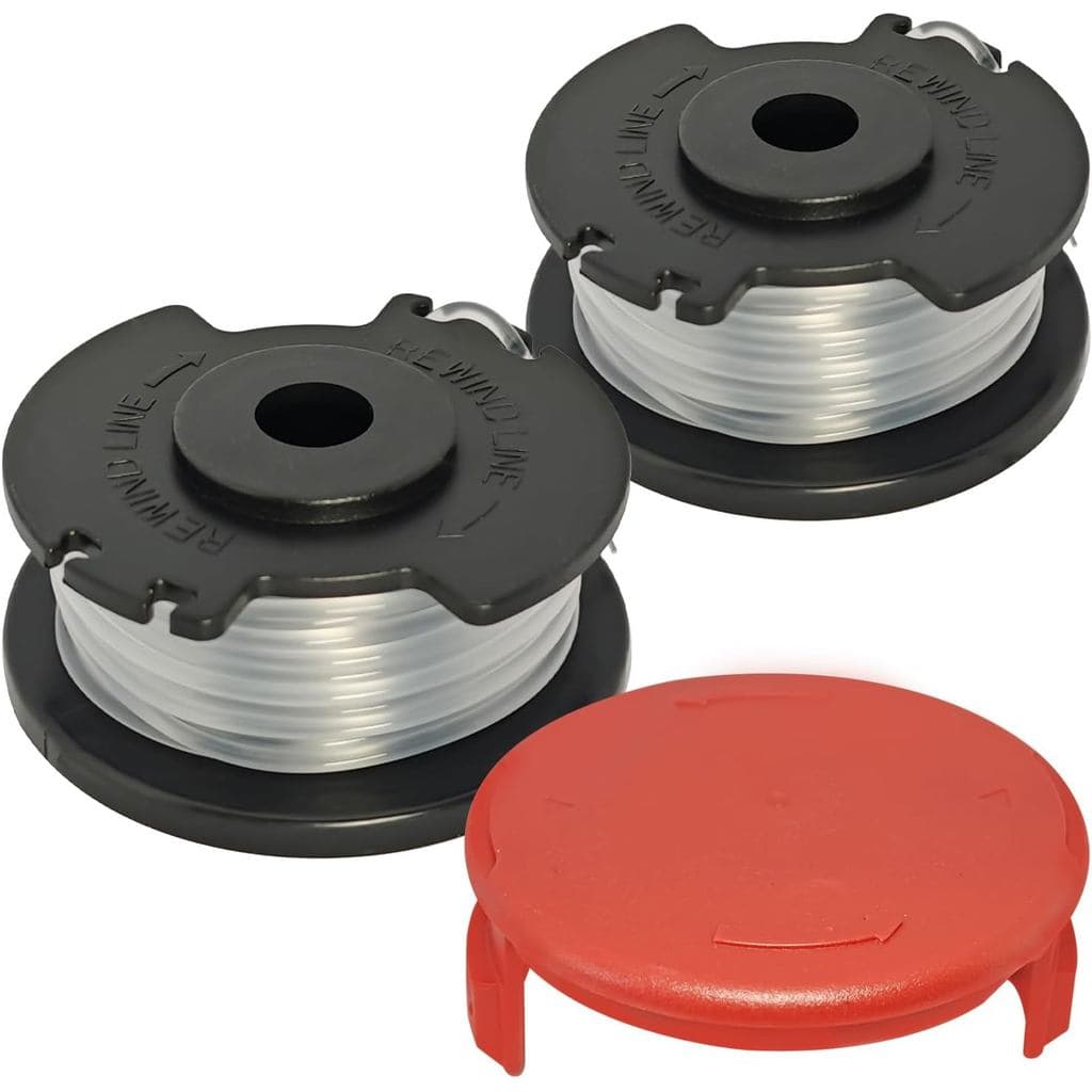 Carretéis para aparador de grama + Capa para linha 0,065" 16 pés para HT21-401-003-02 HT21-401-003-03 HT19-401-003-07 HT