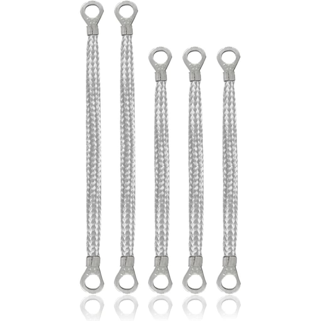 HAOBO 5PCS Cintas de Aterramento Universais para Automóveis, Fio de Aterramento, 3 peças de 10"x1/2" e 2 peças de 13"x1/
