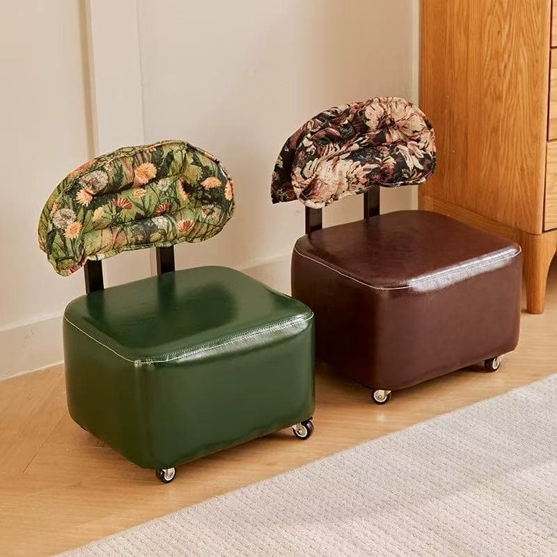 [Novo produto] Roda Universal Banqueta pequena Cadeira pequena Banqueta para troca de sapatos Encosto doméstico Banco ba