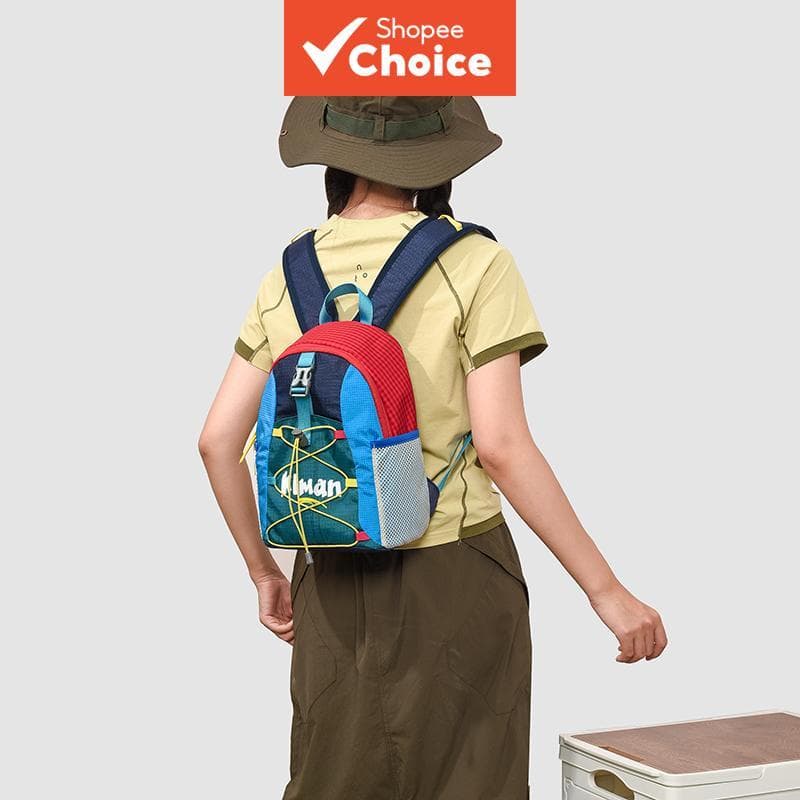 Mini Mochila Colorida de Trilha Leve Impermeável em Nylon com Cordão, Mochilinha Pequena Unissex para Viagem de Ciclismo